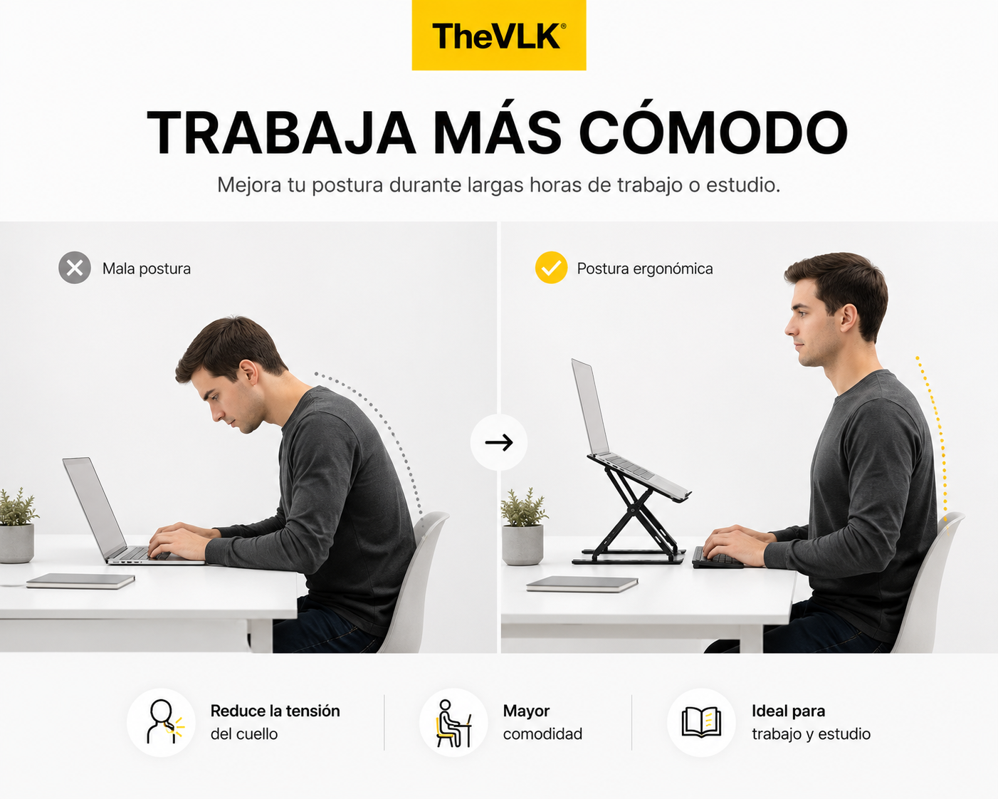 TheVLK LiftStand™ | Soporte Plegable para Laptop
